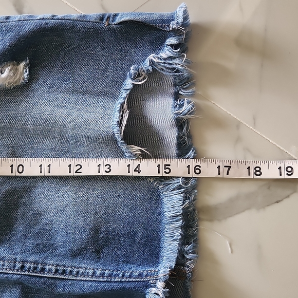 Rewash Brand Size 5 Distressed Denim Blue Jeans  Mini Skirt - Picture 7 of 9